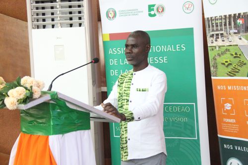 Koffi Ignace aux assises nationales de la jeunesse CEDEAO à Yamoussoukro