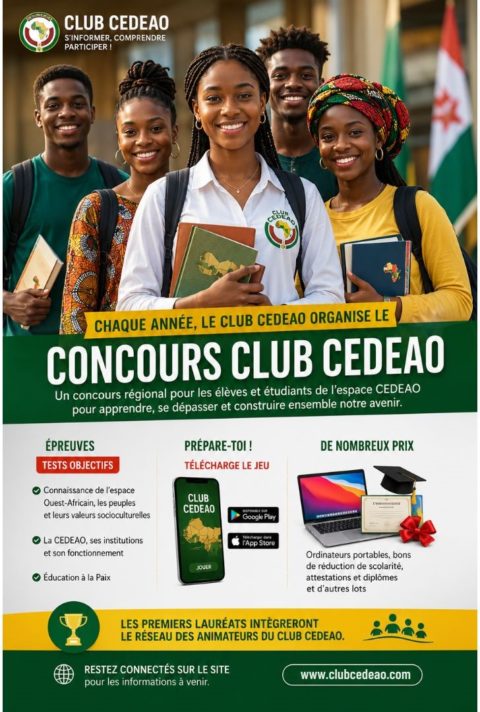 Affiche publicitaire Concours Club Cedeao